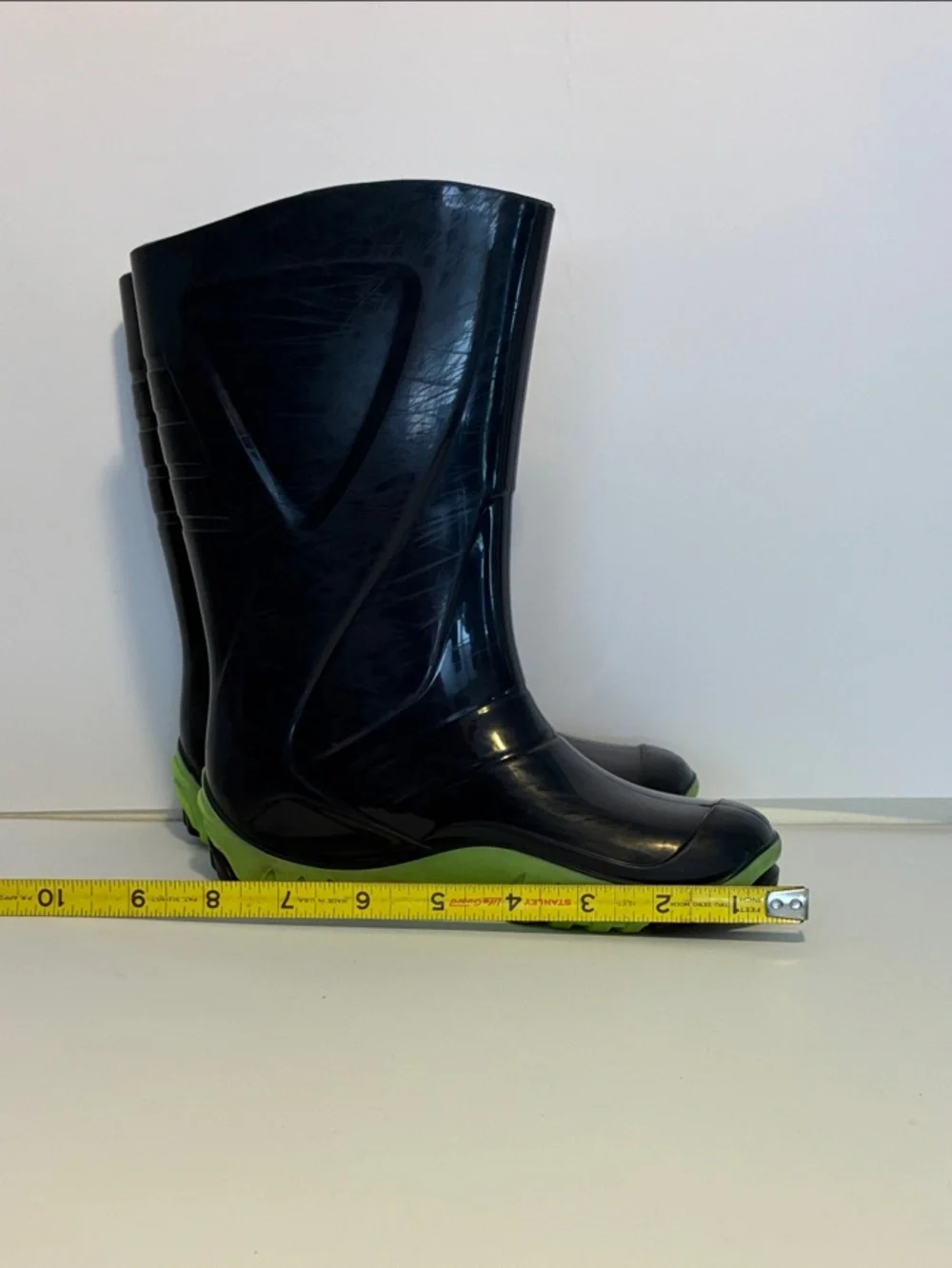 Kids Black & Lime Rain Boots - Skeper Style Waterproof Boots
